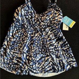 Animal Print Swimsuit Top